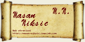Mašan Nikšić vizit kartica